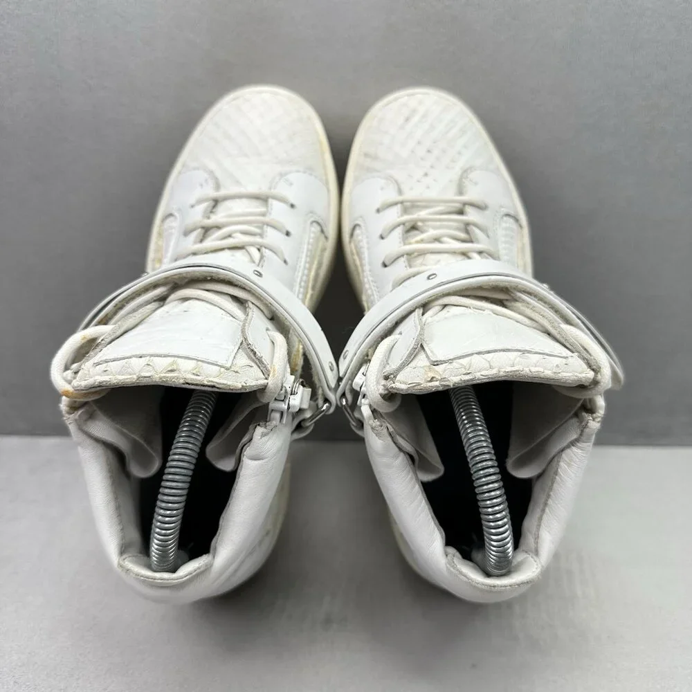 Giuseppe Zanotti May London Womens Size‎ 7.5 (EU 37) Shoes White Python Leather